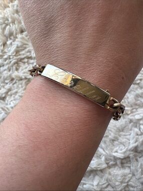Vintage Engraved ID Bracelet